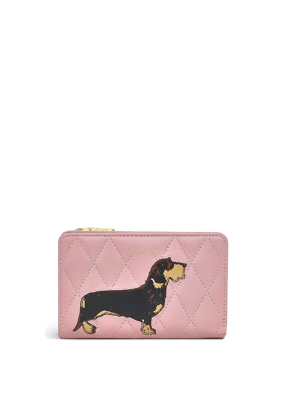 Radley and Friends Medium Bifold Purse, Vintage Pink