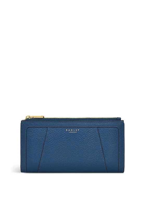 Radley Wood Street 2.0 Ziptop Large Wallet, Dark Blue