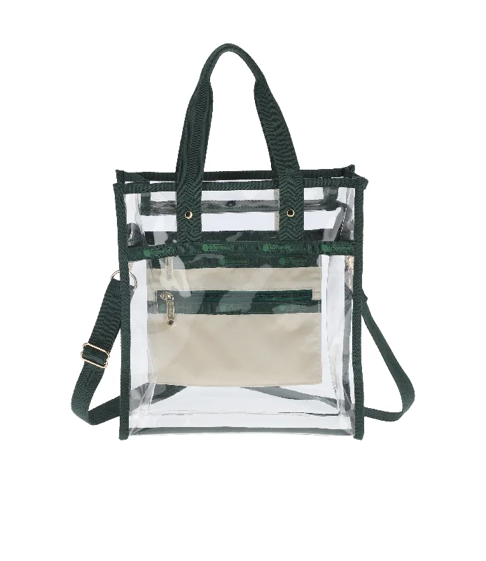 Clear Small North/South Tote