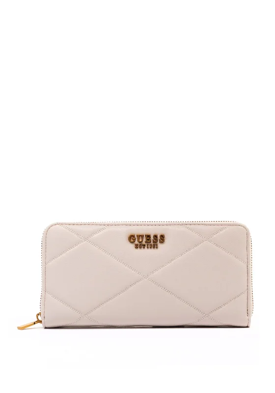 Guess Cilian SLG Quilted Wallet, Stone