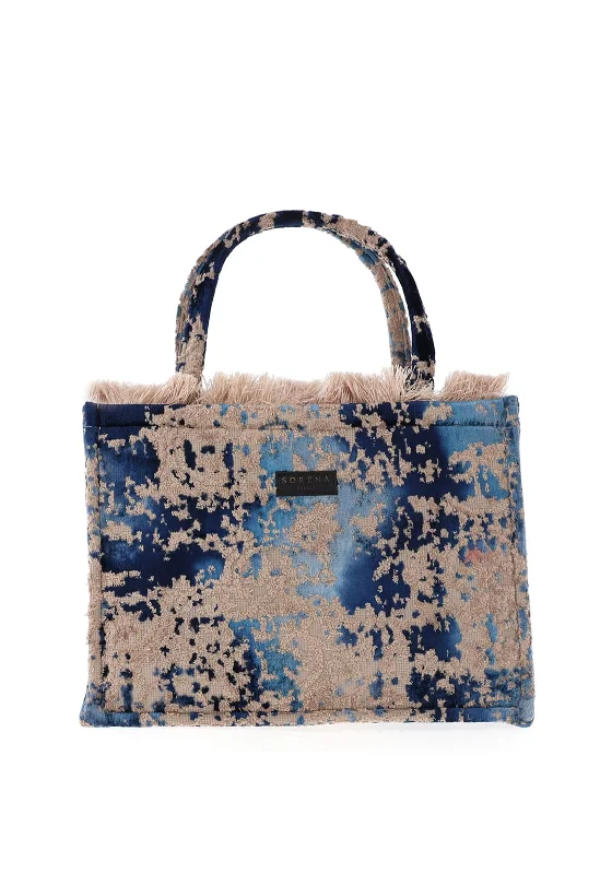 Sorena Thalassini Marble Medium Tote Bag, Royal Blue