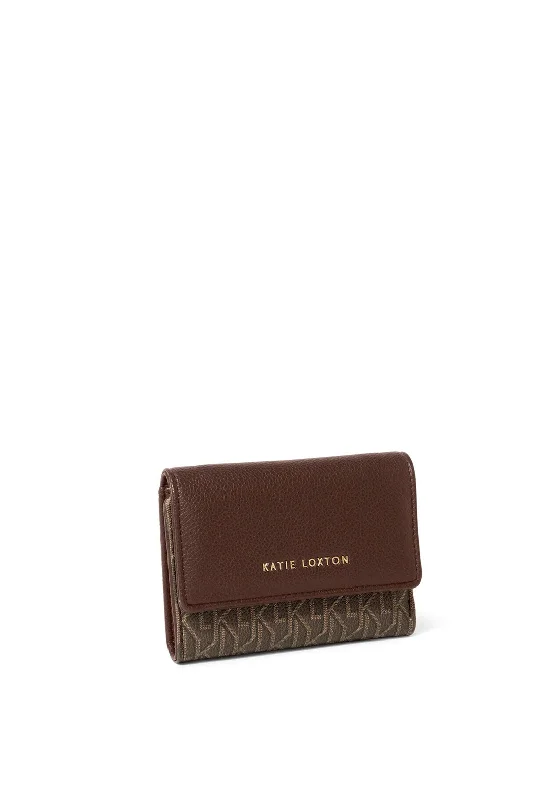 Katie Loxton Mini Signature Wallet, Chocolate