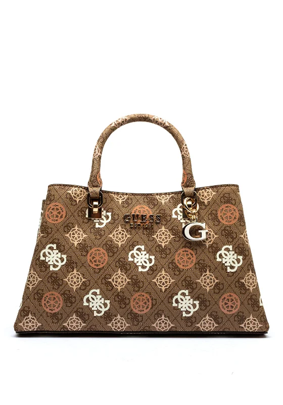 Guess Eliette Peony 4G Logo Grab Bag, Latte