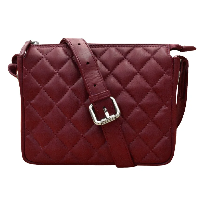 QUILTED TOP ZIP CROSSBODY