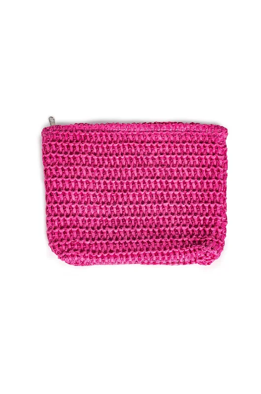 Paper crochet small bag | PINK | 0551A1