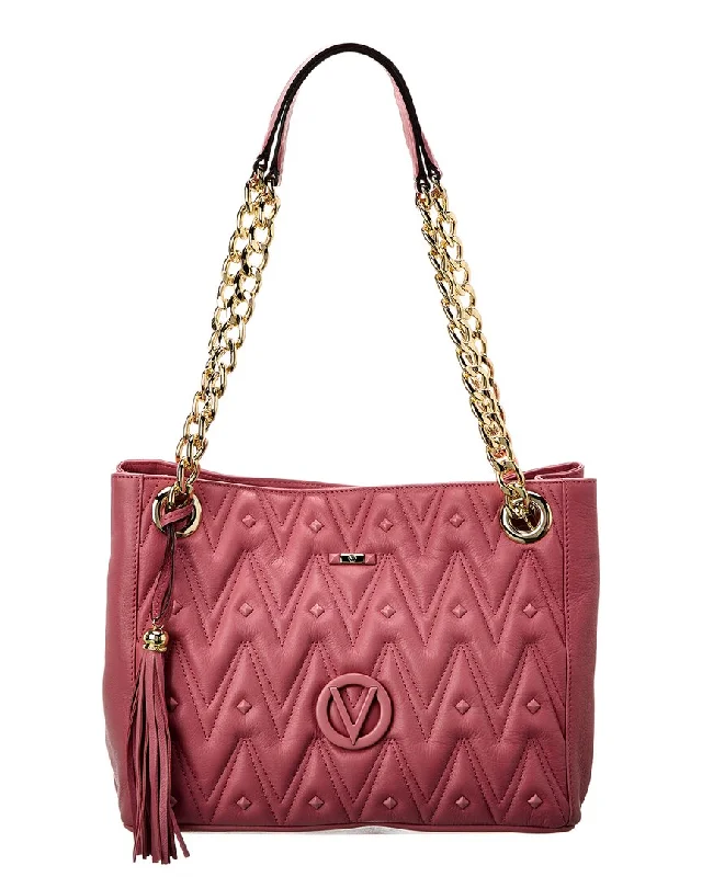 Valentino by Mario Valentino Luisa Diamond Leather Shoulder Bag