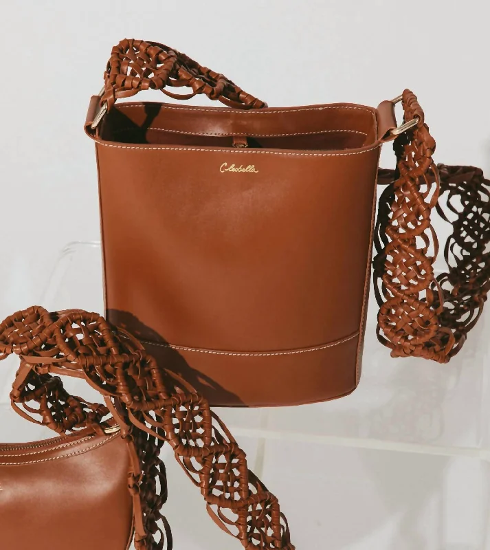 Women's Siobhan Macramé Strap Bucket Bag In Brown