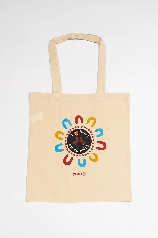 On Country Long Handle Natural Cotton Tote Bag