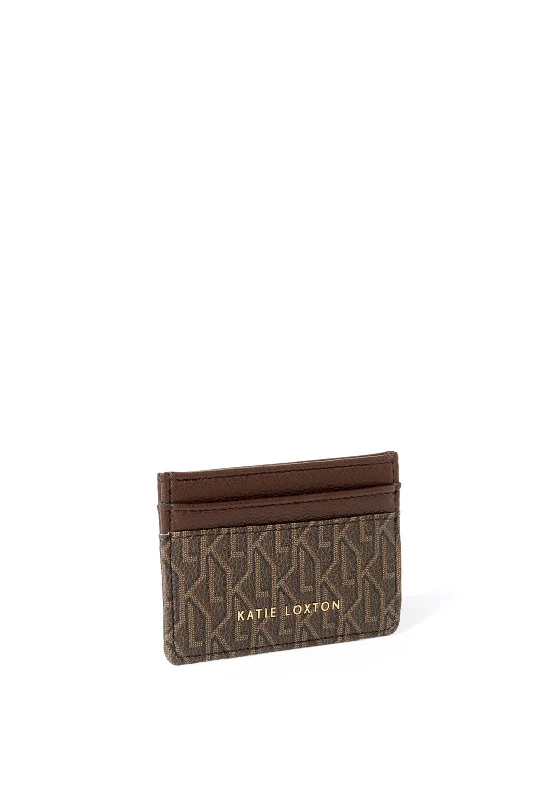 Katie Loxton Signature Card Holder, Chocolate