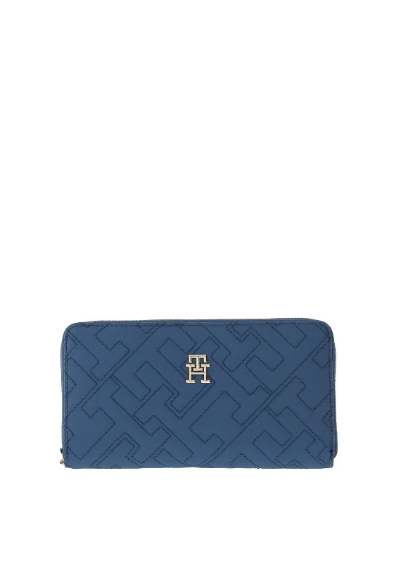 Tommy Hilfiger Flow Large Zip Around Wallet, Blue