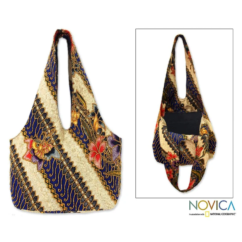 Jogjakarta Legacy Beaded Cotton Batik Shoulder Bag