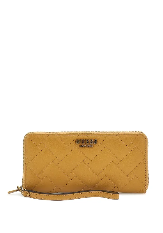 Guess Gracelynn Large Quilted Wallet, Mustard