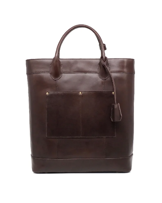 Di Classe Leather Tote (Dark Choco)