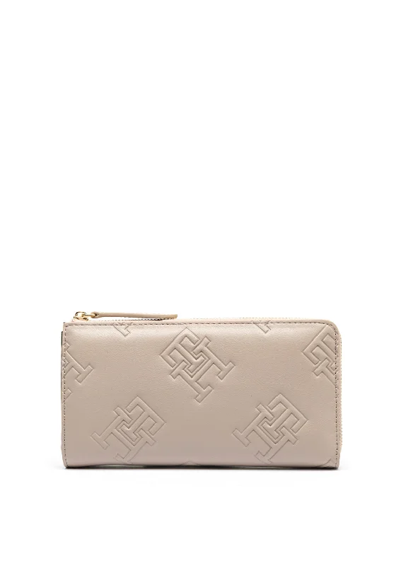 Tommy Hilfiger Monogram Print Large Wallet, Smooth Taupe