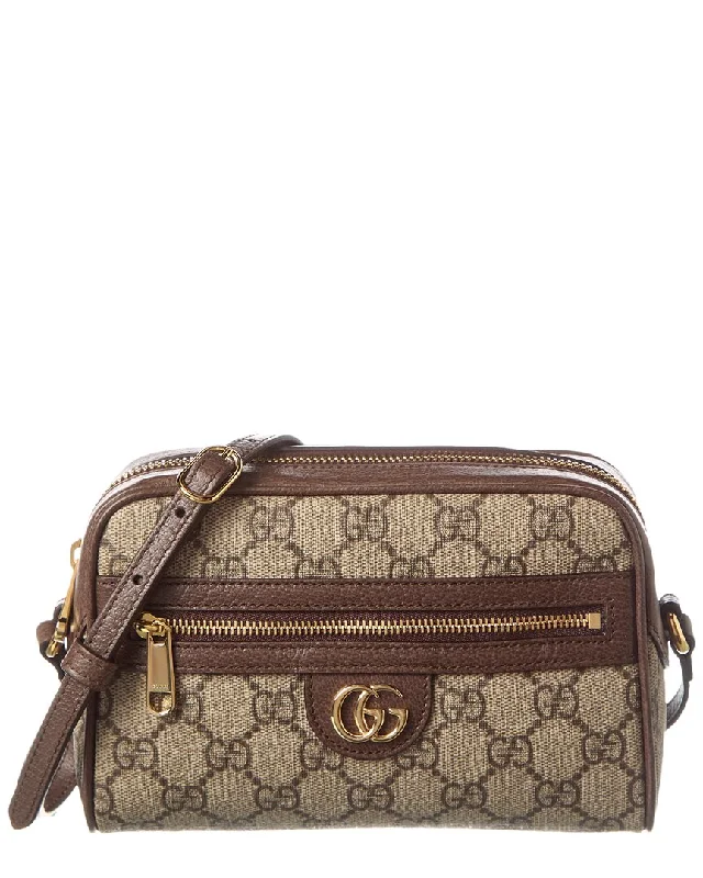 Gucci Ophidia Mini GG Supreme Canvas & Leather Camera Bag, Brown