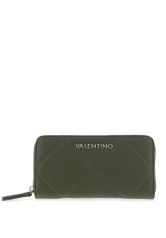 Valentino Cold Quilted Wallet, Militare