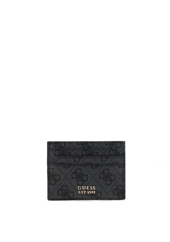 Guess Laurel Logo Card Holder, Coal