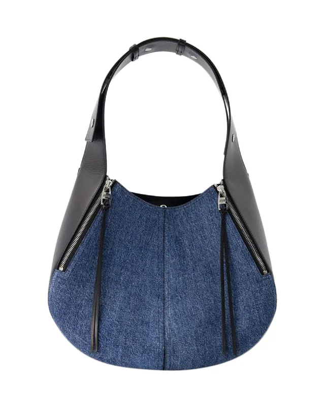 The Skull Hobo Bag - Alexander McQueen - Denim - Blue