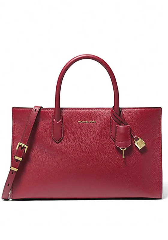 MICHAEL Michael Kors Scarlett Structured Satchel Bag, Red