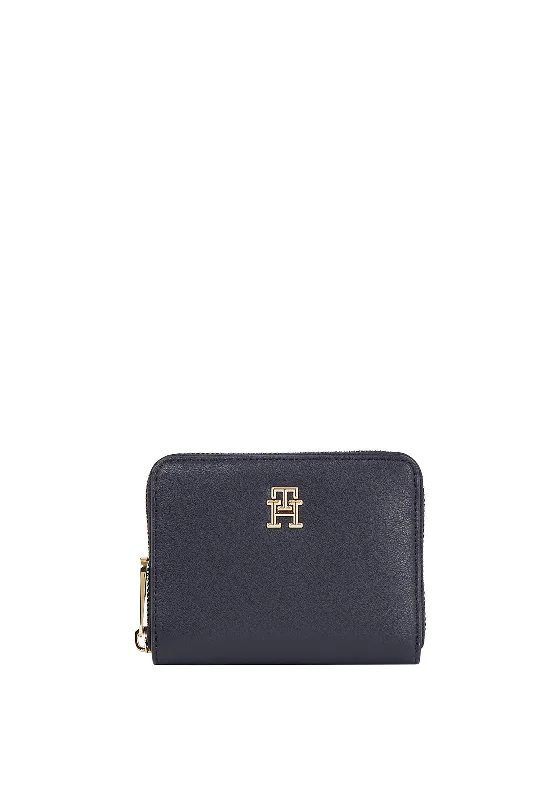 Tommy Hilfiger Monogram Small Zip Around Wallet, Navy