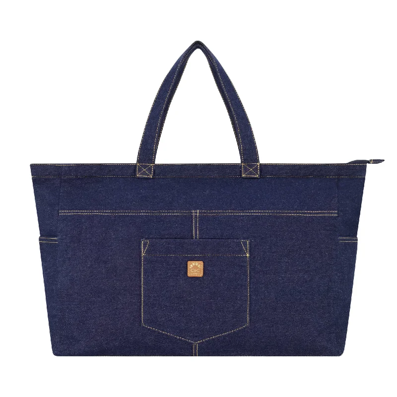 C & C California Multi Pocket Denim Tote