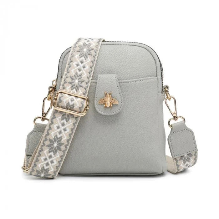 Cara Light Grey Cross Body Bag