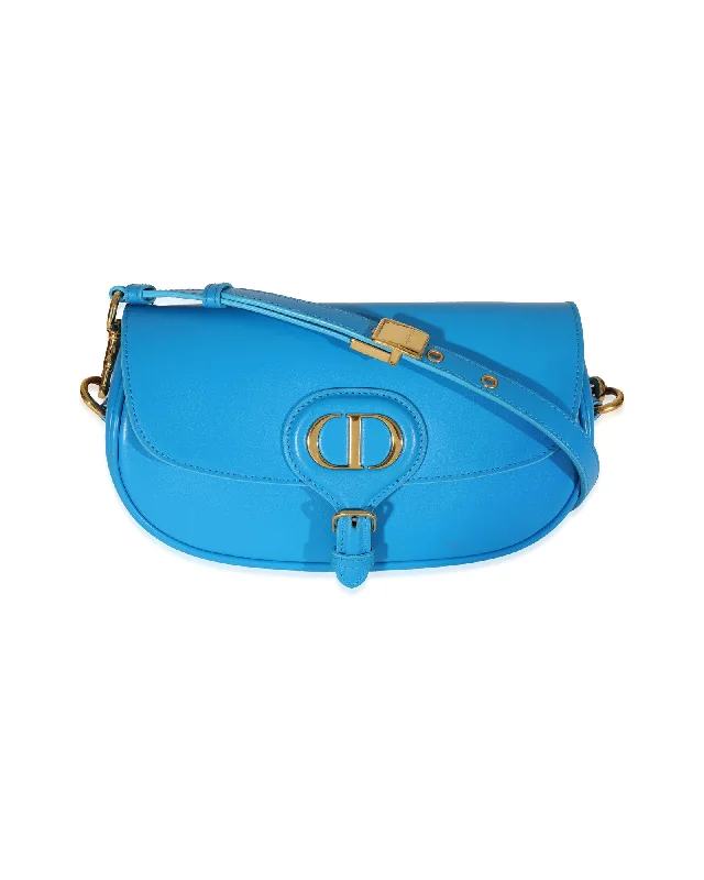 Christian Dior Blue Leather Bobby East West Horizon Bag