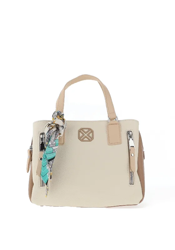 Xti Womens Faux Leather Grab Bag, Beige