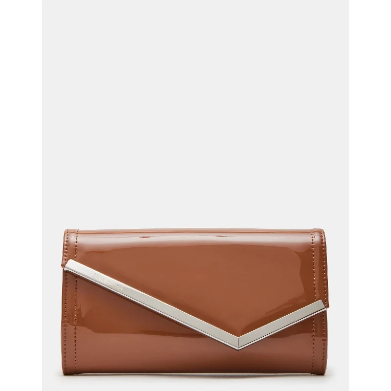 Clutchd Bag Tan Patent