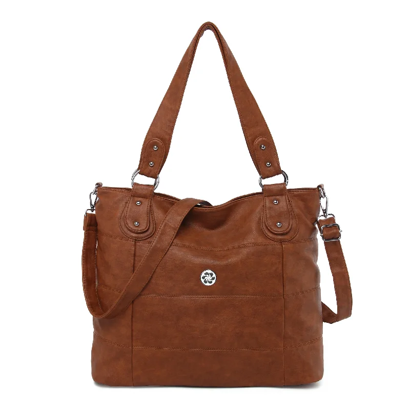 Women's shoulder bag washed leather crossbody bag