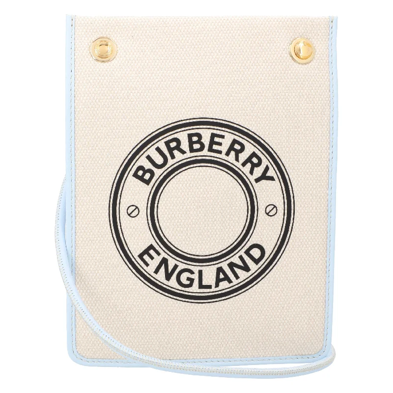 Burberry Cotton Crossbody Pouch Beige