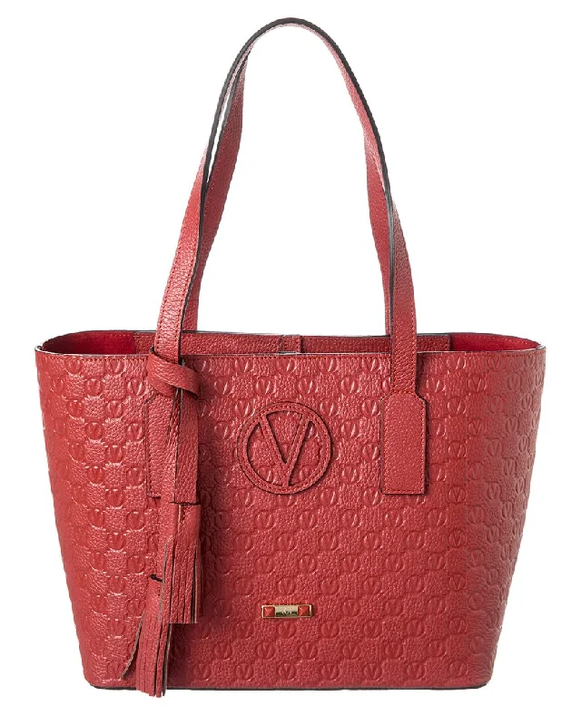 Valentino by Mario Valentino Prince Medallion Leather Tote