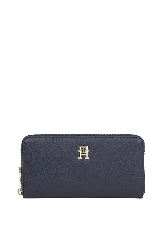 Tommy Hilfiger Poppy Plus Large Zip Around Wallet, Navy