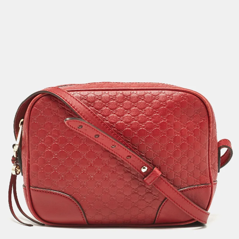 Gucci Red Microguccissima Leather Mini Bree Crossbody Bag