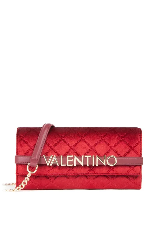 Valentino Life Velvet Clutch Bag, Red