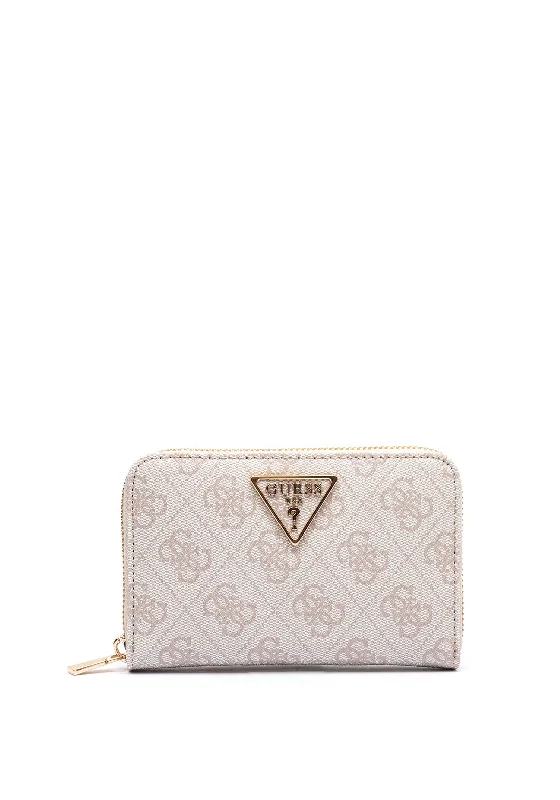 Guess Laurel 4G Logo Medium Zip Around Wallet, Dove