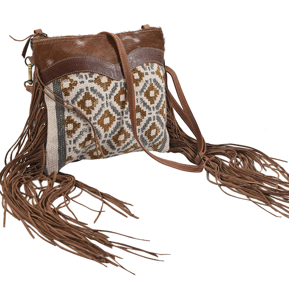 Leather Fringe Crossbody Shoulder Bag