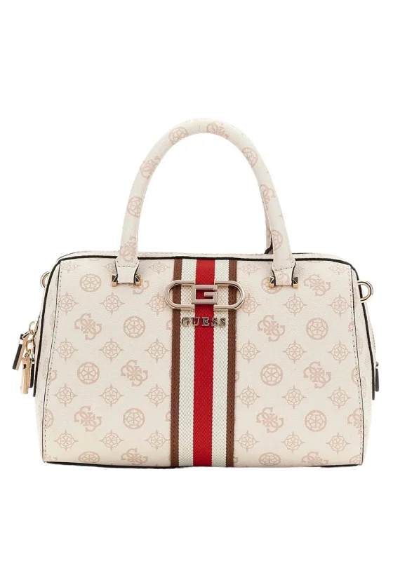 Guess Nelka 4G Peony Satchel Bag, Cream