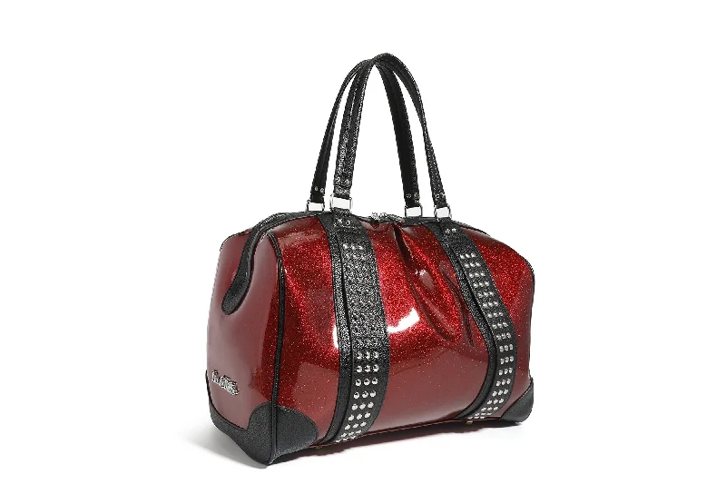 Black and Red Rum Sparkle Large Evie Tote