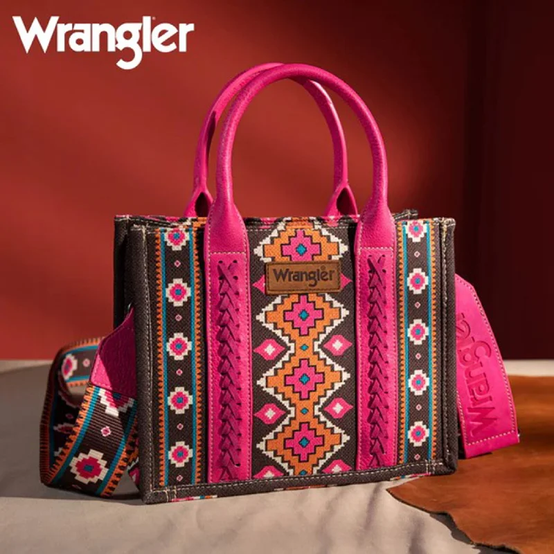 Wrangler Pink Aztec Crossbody Tote