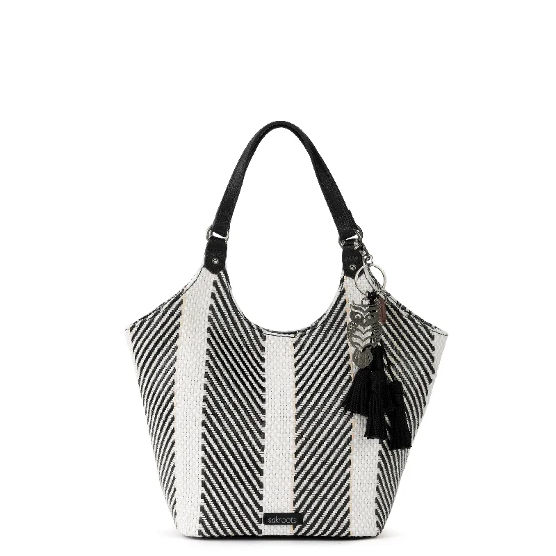 straw - black and white soulful desert woven