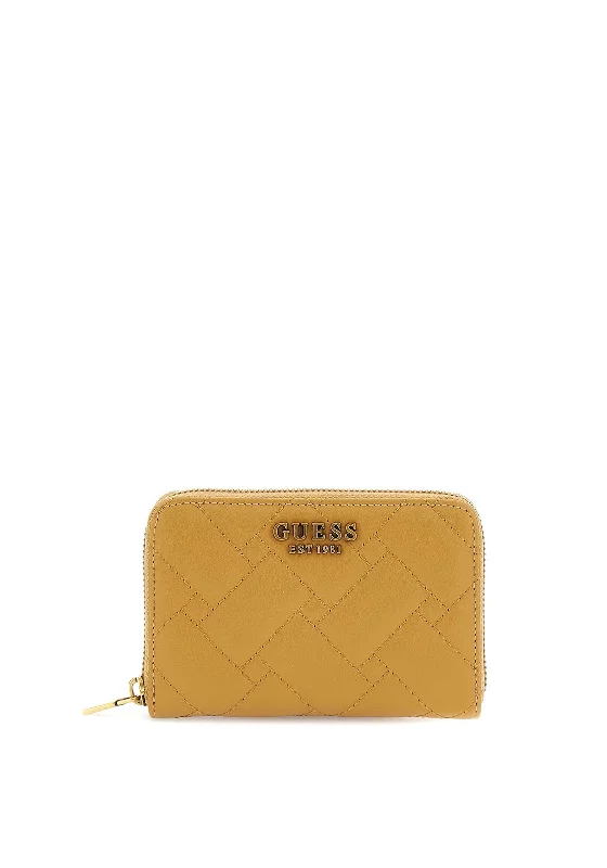 Guess Gracelynn Quilted Wallet, Mustard