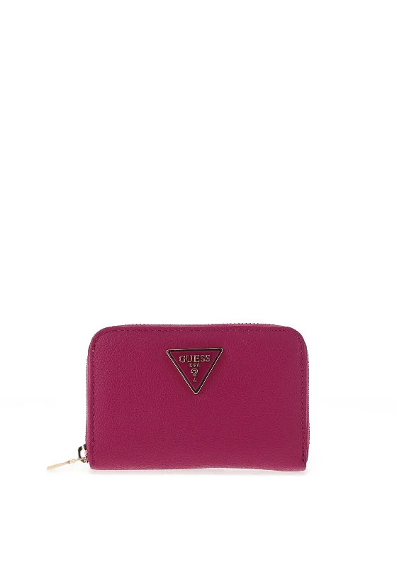 Guess Meridian Medium Zip Around Wallet, Boysenberry