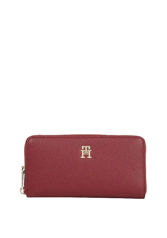 Tommy Hilfiger Poppy Plus Large Zip Around Wallet, Red