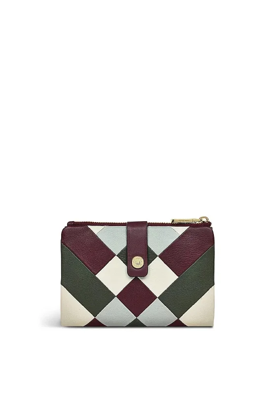 Radley Larkswood 2.0 Diamond Patchwork Wallet, Dark Cherry