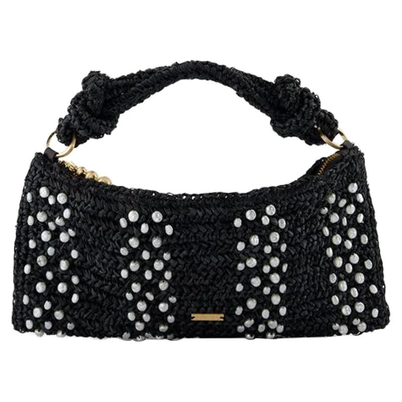 Hera Nano Shoulder Bag - Cult Gaia - Raffia - Black