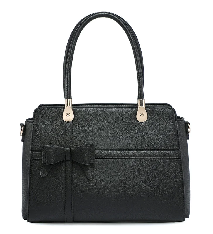 Martha Bow Large Handbag - Black