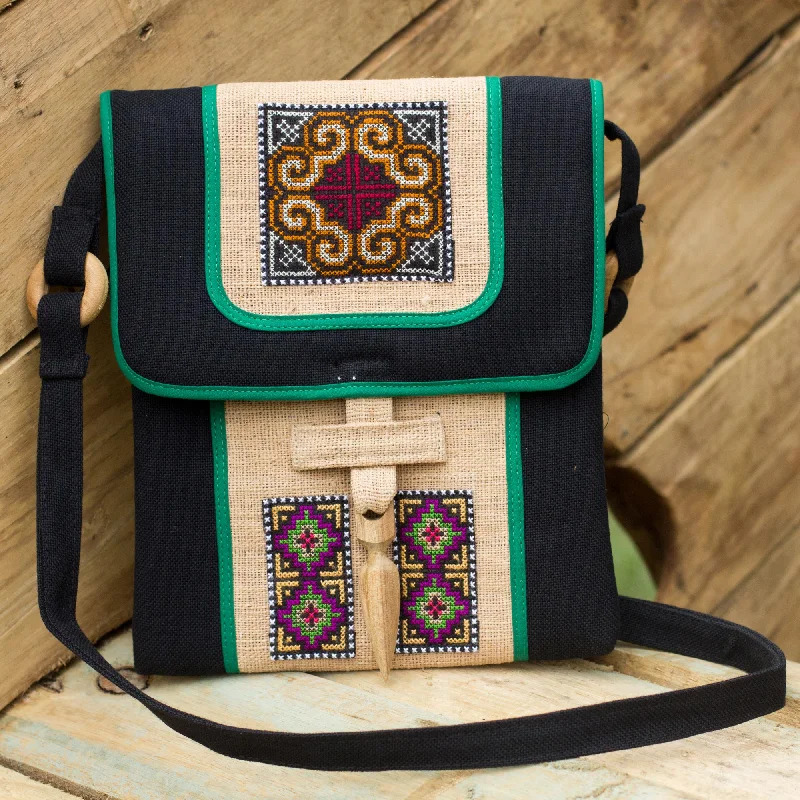 Colors of the Night Hemp Shoulder Bag