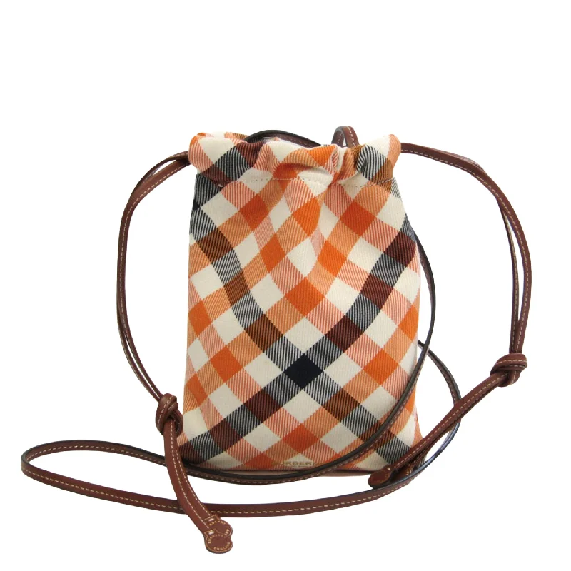 Burberry Plaid  Canvas Shoulder Bag (Pre-Owned)