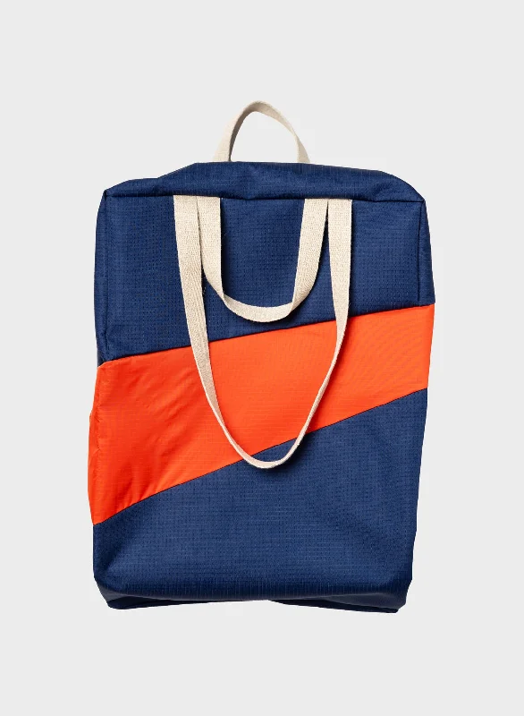 The New Tote Bag Navy & Red Alert Large